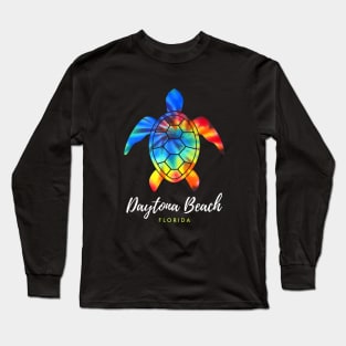 Daytona Beach Florida Sea Turtle Conservation Tie Dye Long Sleeve T-Shirt